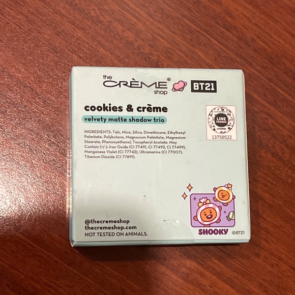 NEW The Crème Shop | BT21 Baby SHOOKY Ultra-Pigmented Eyeshadow Trio - Cookies & - Picture 4 of 6
